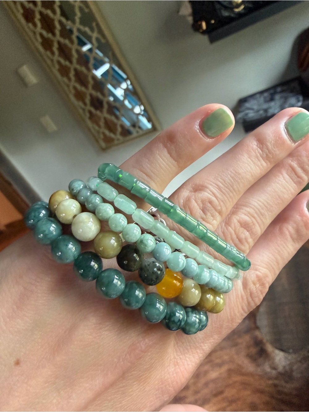 2 Jade Bracelets